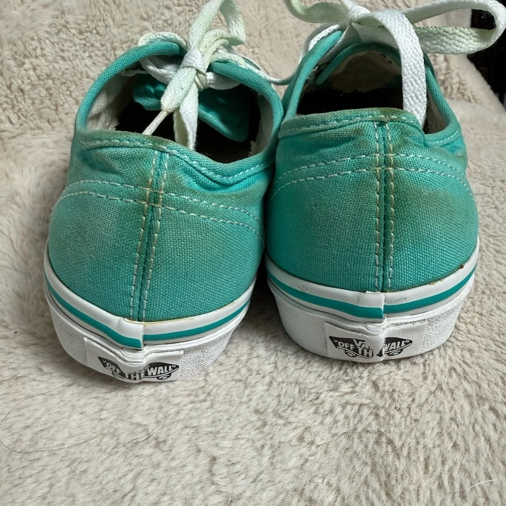 Vans Authentic Teal Skate Sneakers Mens Sz 4 Womens Sz 5.5